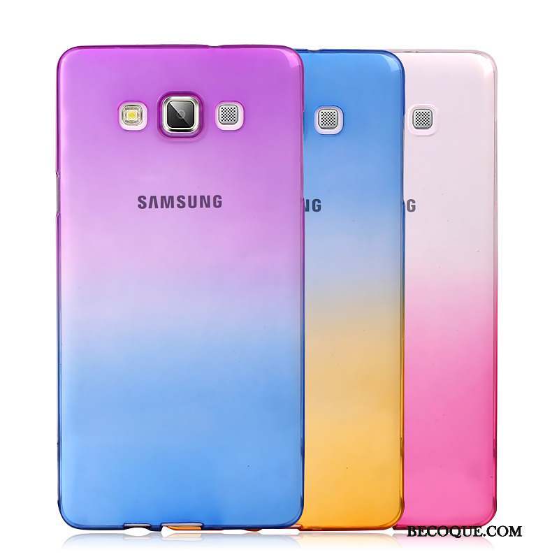 Samsung Galaxy A7 2015 Cool Transparent Coque De Téléphone Silicone Incassable Dégradé