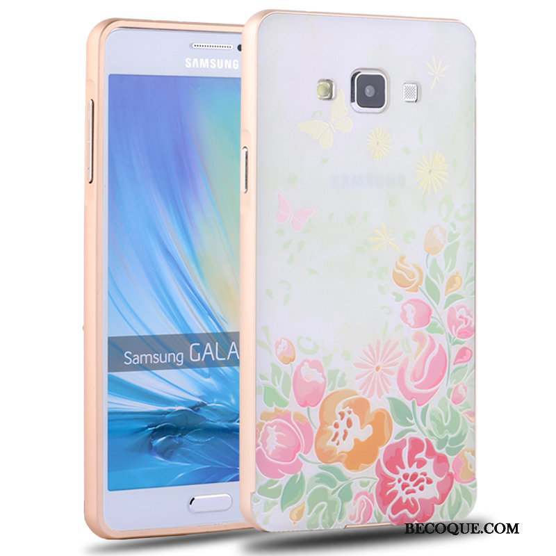 Samsung Galaxy A7 2015 Coque De Téléphone Vert Charmant Métal Dessin Animé Difficile