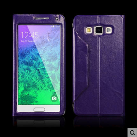 Samsung Galaxy A7 2015 Incassable Étui Coque Violet Étui En Cuir De Téléphone