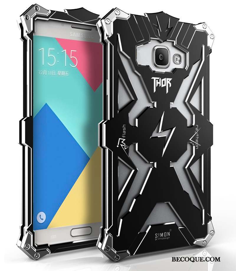 Samsung Galaxy A7 2015 Protection Coque De Téléphone Incassable Noir Border Tendance
