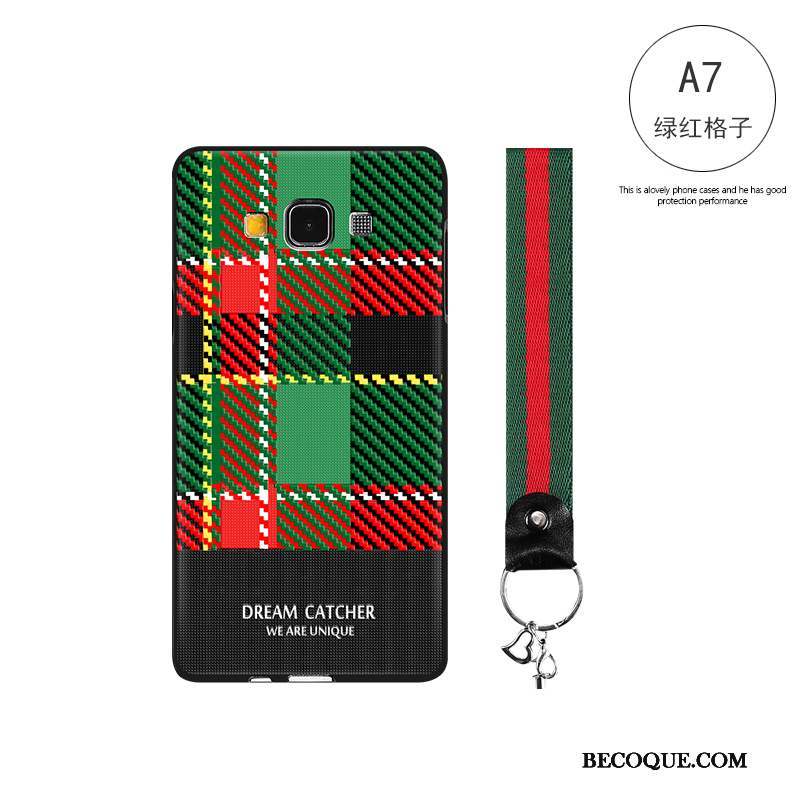 Samsung Galaxy A7 2015 Silicone Étui Vert Protection Dessin Animé Coque De Téléphone