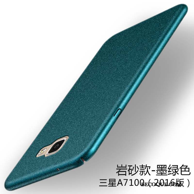 Samsung Galaxy A7 2016 Coque Nouveau Vert Délavé En Daim Incassable Difficile Tendance