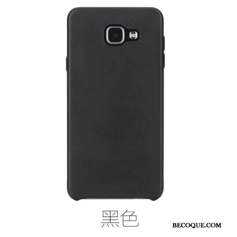 Samsung Galaxy A7 2016 Noir Coque De Téléphone Fluide Doux Protection Étui En Cuir