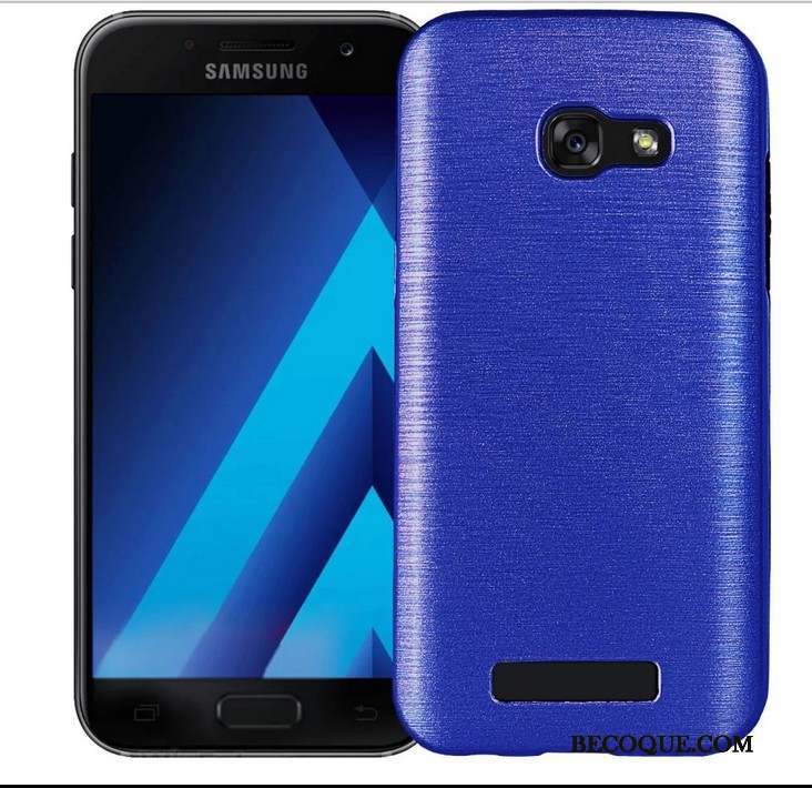 Samsung Galaxy A7 2017 Bleu Téléphone Portable Coque Fluide Doux Tout Compris Étui