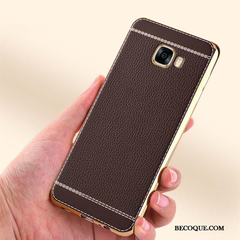 Samsung Galaxy A7 2017 Coque Protection Téléphone Portable De Téléphone Modèle Fleurie Marron