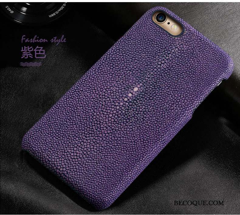 Samsung Galaxy A7 2017 Coque Étui En Cuir Cuir Véritable Marque De Tendance Perle Violet Protection