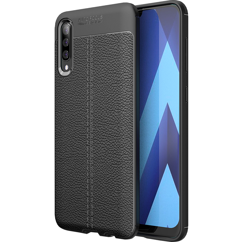 Samsung Galaxy A70 Coque Mode Noir Créatif Cuir Protection Incassable