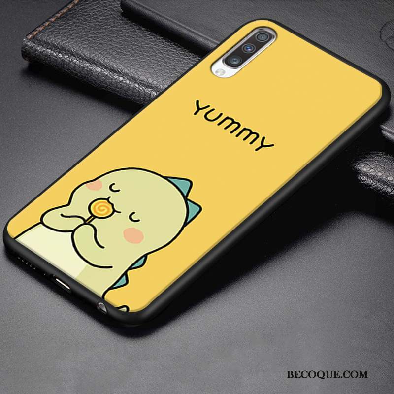 Samsung Galaxy A70 Coque Protection Dessin Animé Tout Compris Simple Jaune Créatif