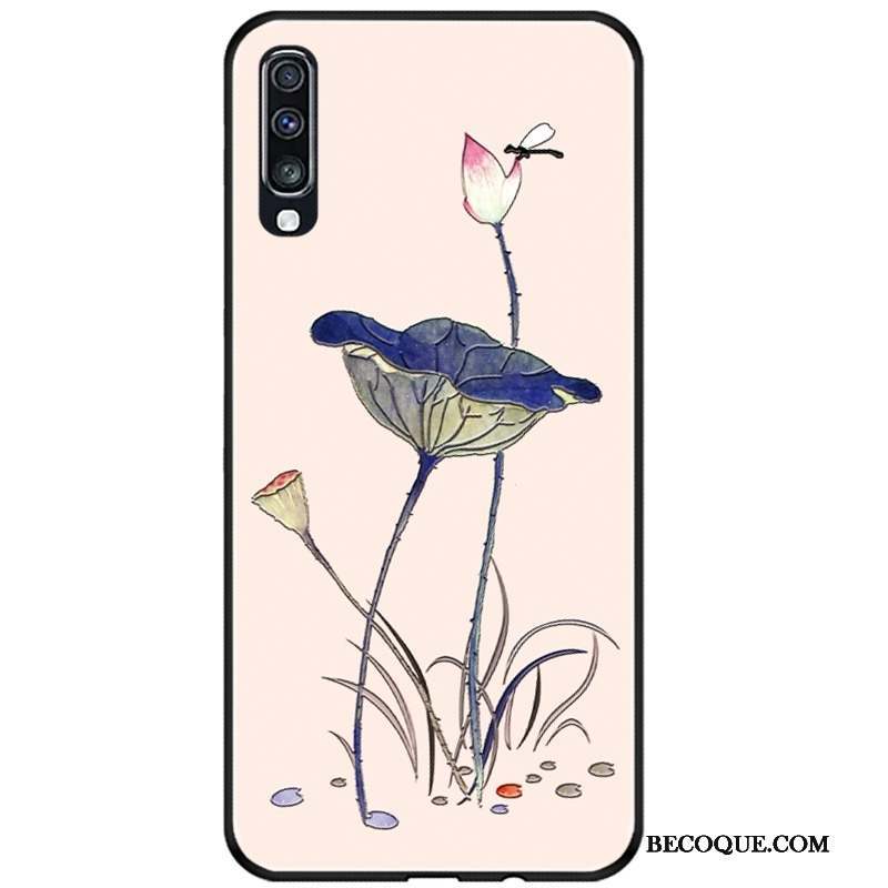 Samsung Galaxy A70s Téléphone Portable Coque Fluide Doux Étui Vintage De Téléphone