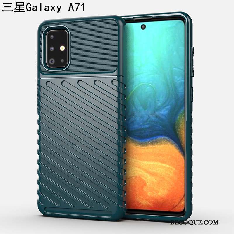 Samsung Galaxy A71 Coque Trois Défenses Tout Compris Protection Luxe Créatif Silicone