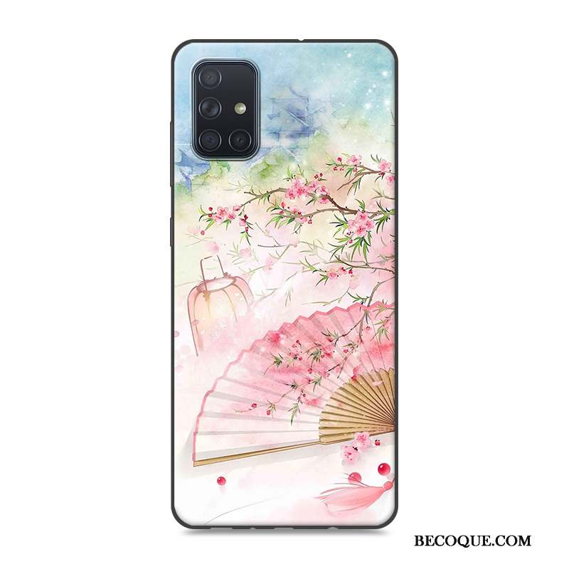 Samsung Galaxy A71 Protection Étui Rose Vintage Tendance Coque De Téléphone