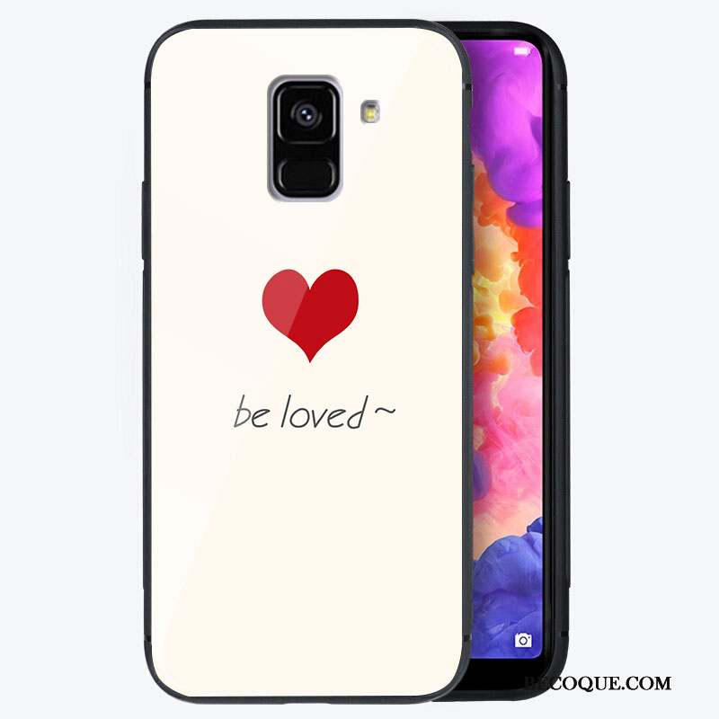 Samsung Galaxy A8 2018 Coque Blanc De Téléphone Protection Étui Fluide Doux