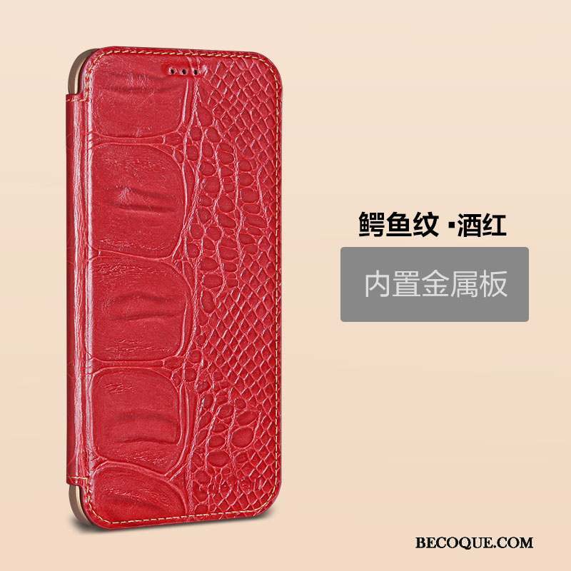 Samsung Galaxy A8 Business Étui En Cuir Coque De Téléphone Rouge Téléphone Portable Protection