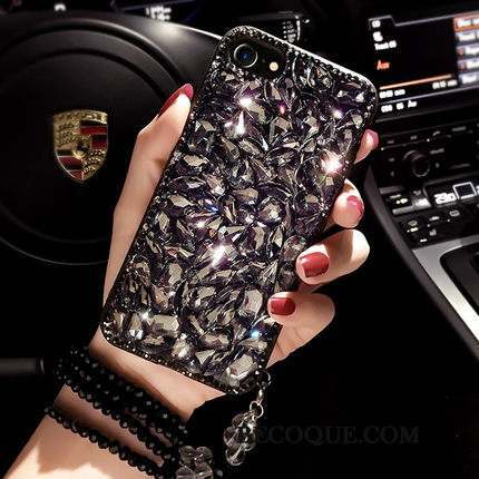 Samsung Galaxy A8 Coque De Téléphone Luxe Tout Compris Noir Strass Tendance