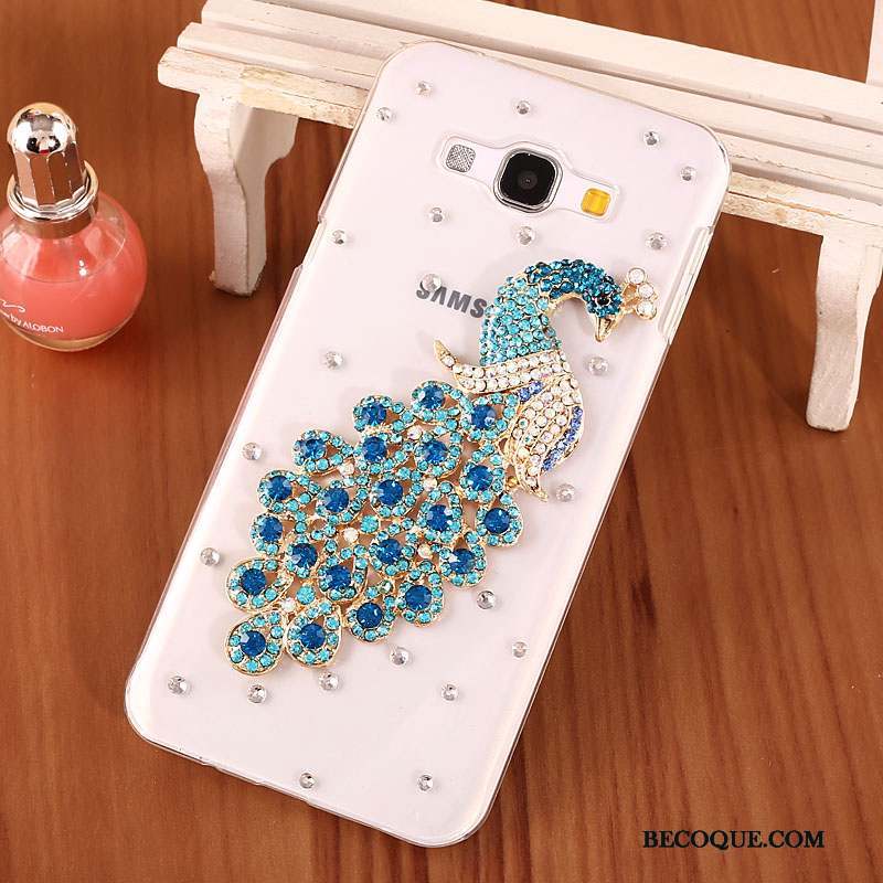 Samsung Galaxy A8 Difficile Vert Strass Étui Coque Téléphone Portable