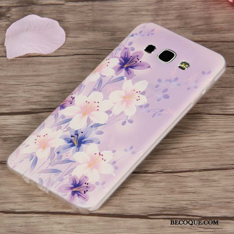 Samsung Galaxy A8 Protection Tendance Violet Incassable Téléphone Portable Coque