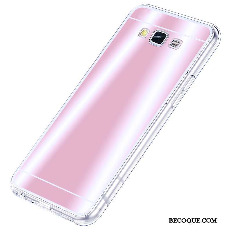 Samsung Galaxy A8 Téléphone Portable Rose Fluide Doux Coque De Téléphone Difficile Transparent