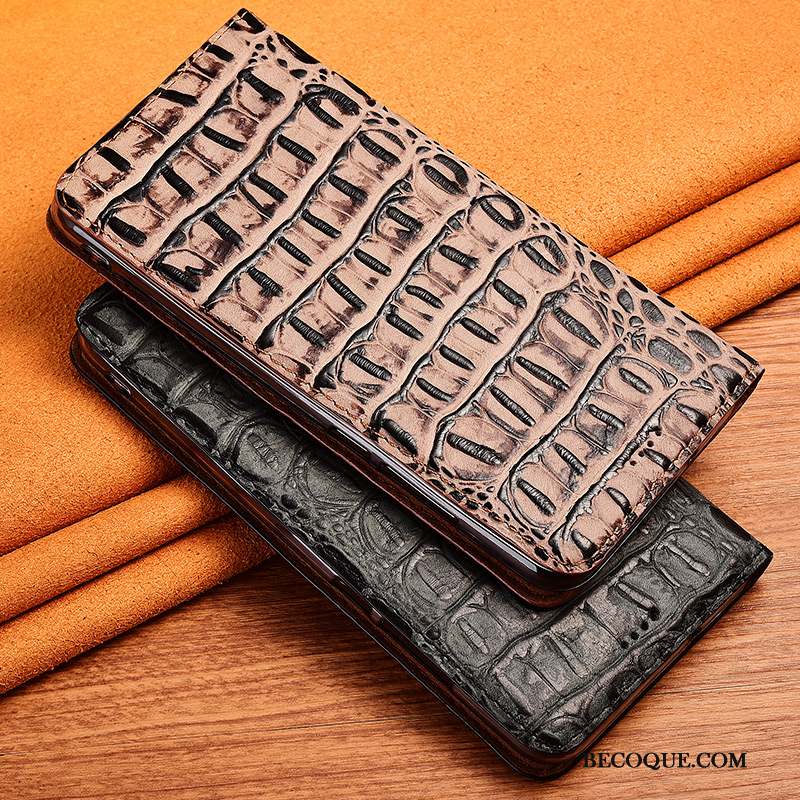 Samsung Galaxy A80 Coque Étui En Cuir Silicone Tout Compris Crocodile Housse