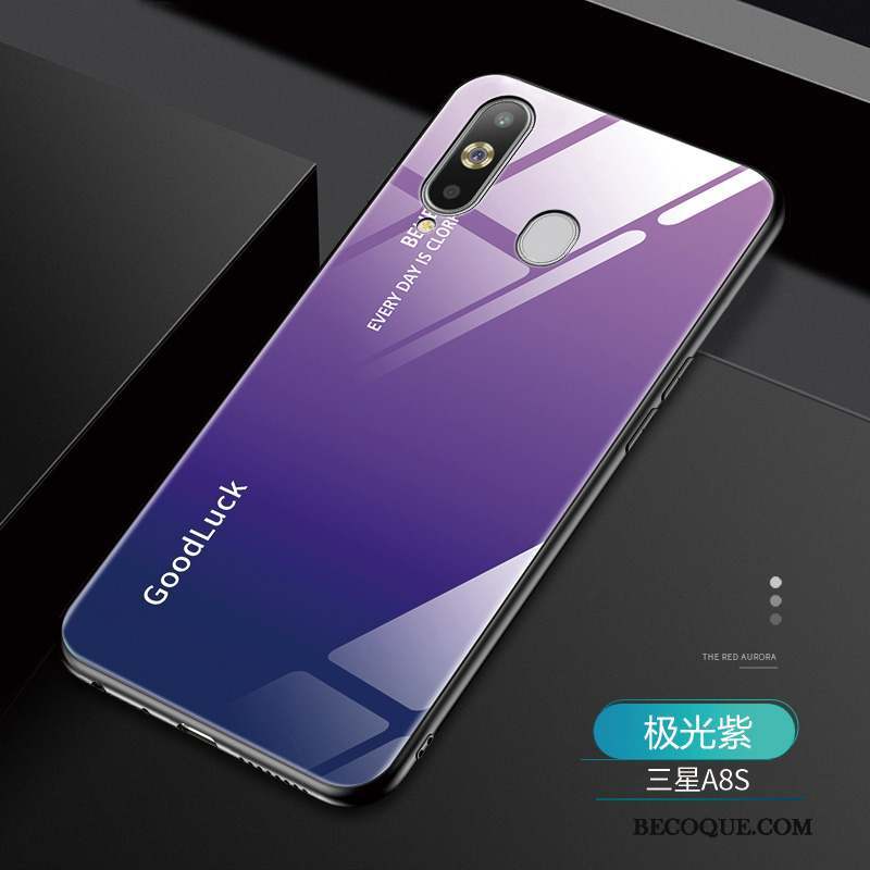 Samsung Galaxy A8s Coque De Téléphone Incassable Violet Tout Compris Fluide Doux Dégradé