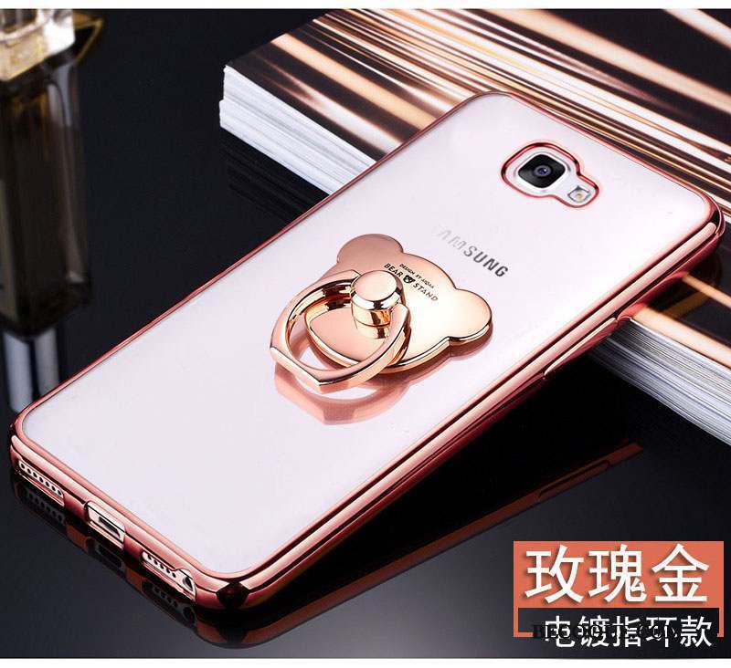 Samsung Galaxy A9 Coque De Téléphone Tout Compris Haute Silicone Or Rose Étui