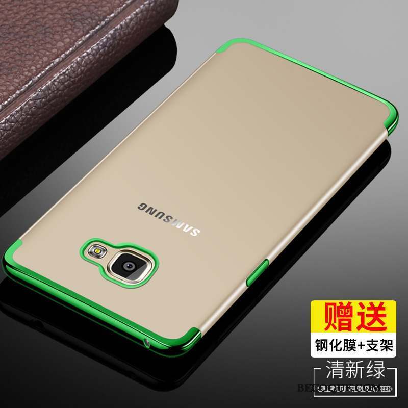 Samsung Galaxy A9 Coque Transparent Haute Protection Étui Vert Téléphone Portable