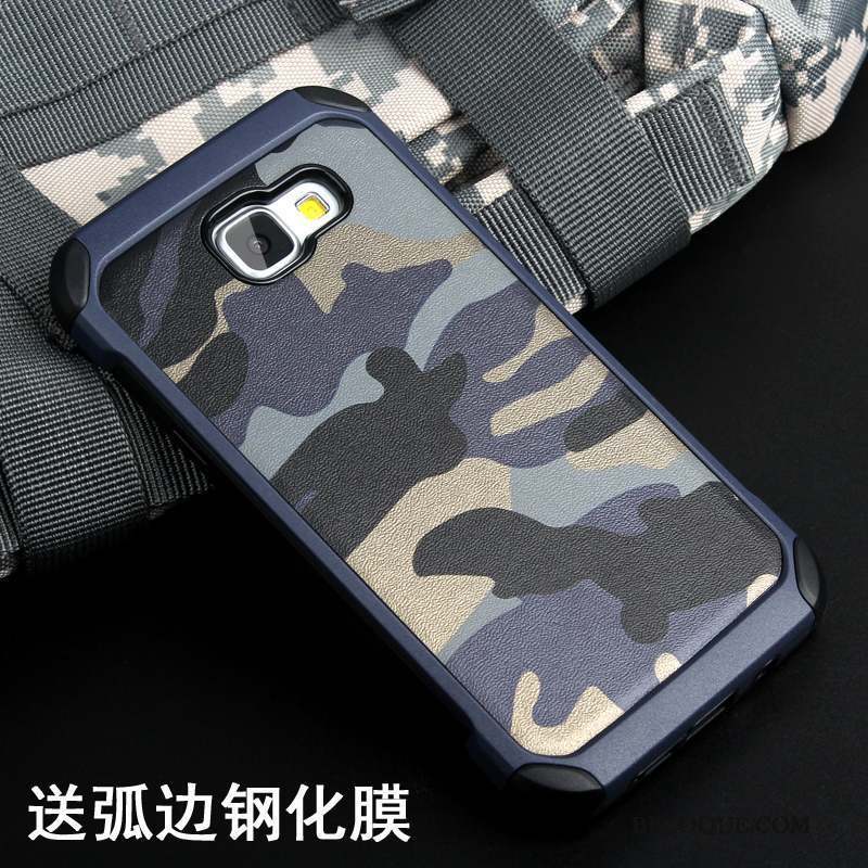 Samsung Galaxy A9 Silicone Camouflage Incassable Coque De Téléphone Bleu Étui