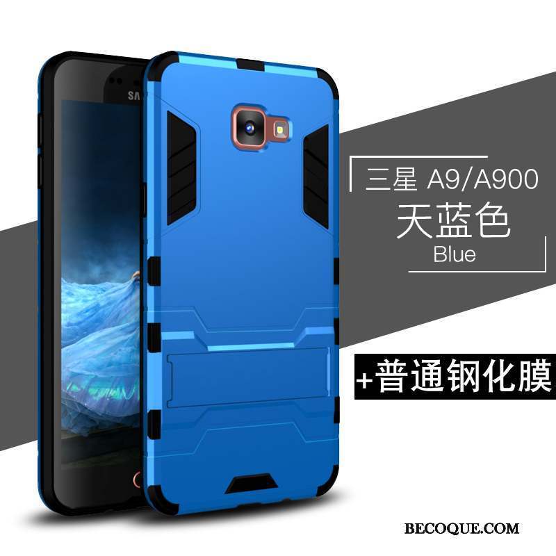 Samsung Galaxy A9 Étui Coque De Téléphone Silicone Bleu Tout Compris Incassable