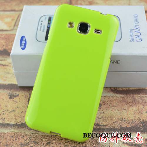 Samsung Galaxy J3 2016 Protection Vert Coque De Téléphone Fluide Doux Silicone Gaufrage