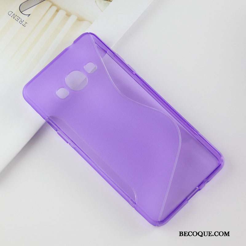 Samsung Galaxy J3 2017 Violet Coque Étui Délavé En Daim Téléphone Portable Antidérapant