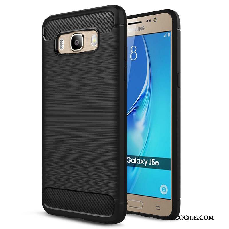 Samsung Galaxy J5 2016 Coque De Téléphone Incassable Noir Fluide Doux Étui Silicone