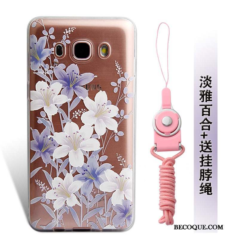 Samsung Galaxy J5 2016 Fleurs Protection Coque Fluide Doux Silicone Étui