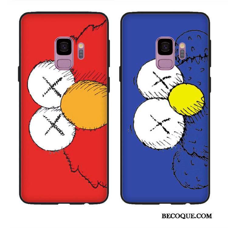 Samsung Galaxy J6 Coque Amoureux Fluide Doux Délavé En Daim Rouge Gaufrage Étui