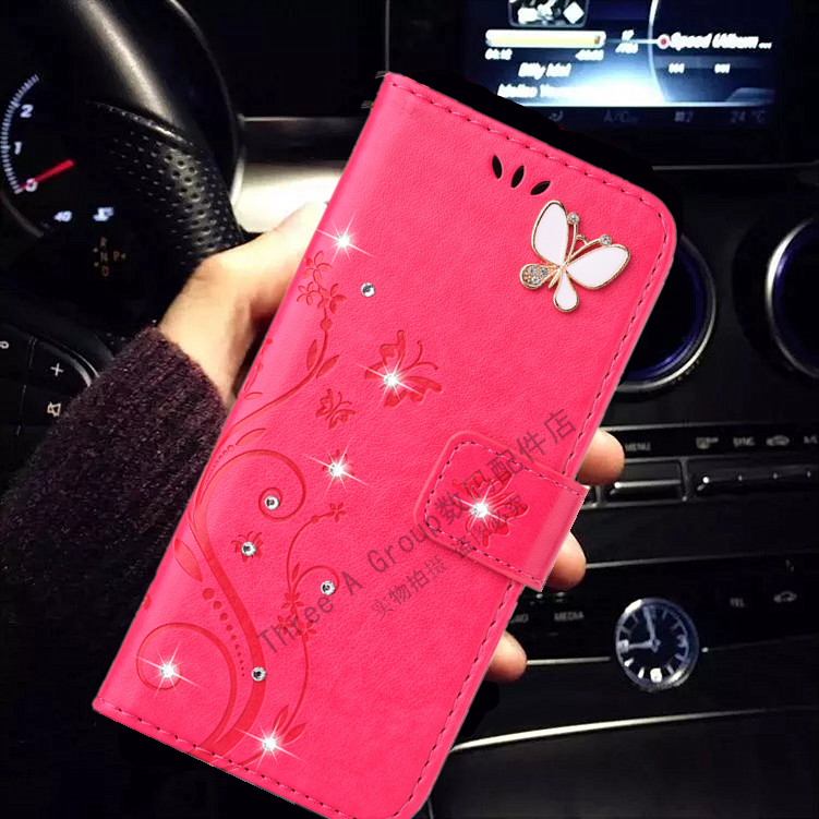 Samsung Galaxy J6 Coque Strass Tendance Silicone Créatif Étui En Cuir Rouge