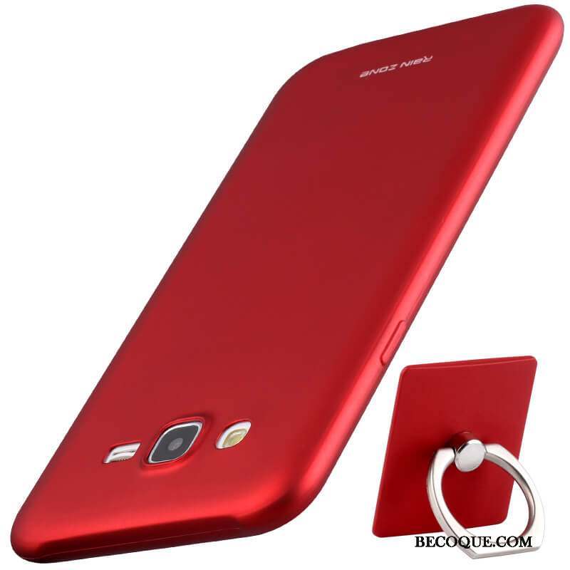 Samsung Galaxy J7 2015 Fluide Doux Rouge Tout Compris Étui Silicone Coque De Téléphone