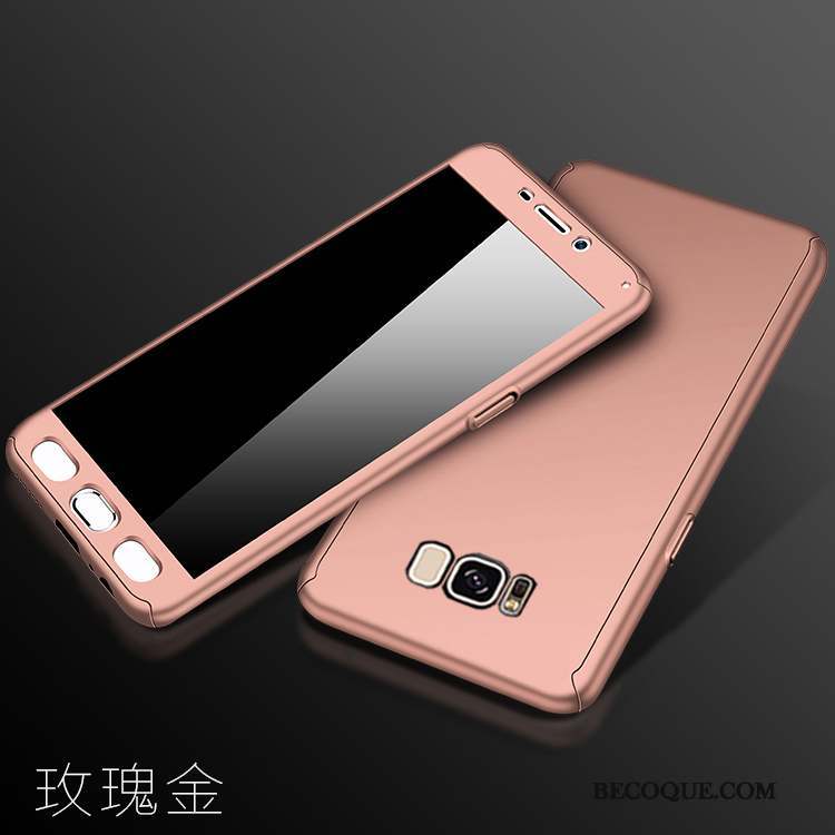 Samsung Galaxy J7 2015 Or Rose Coque Incassable Tout Compris Délavé En Daim Difficile