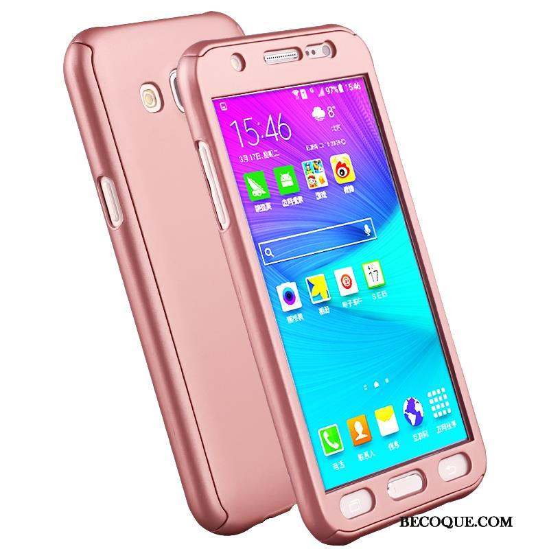 Samsung Galaxy J7 2016 Coque De Téléphone Difficile Incassable Or Rose Protection Étui
