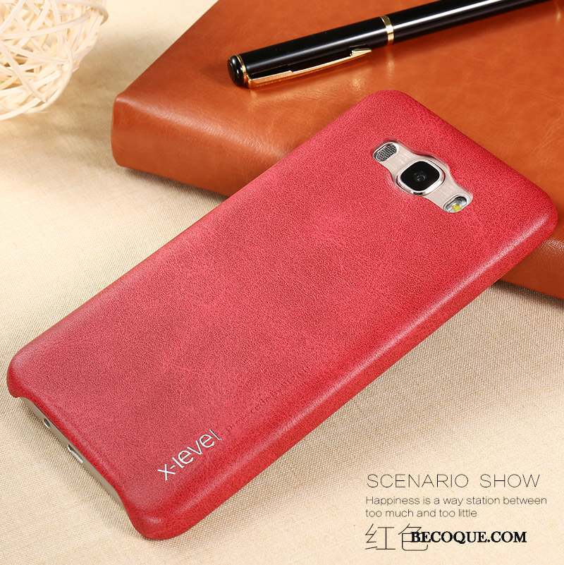 Samsung Galaxy J7 2016 Coque Étui Protection Rouge Très Mince Incassable Nouveau
