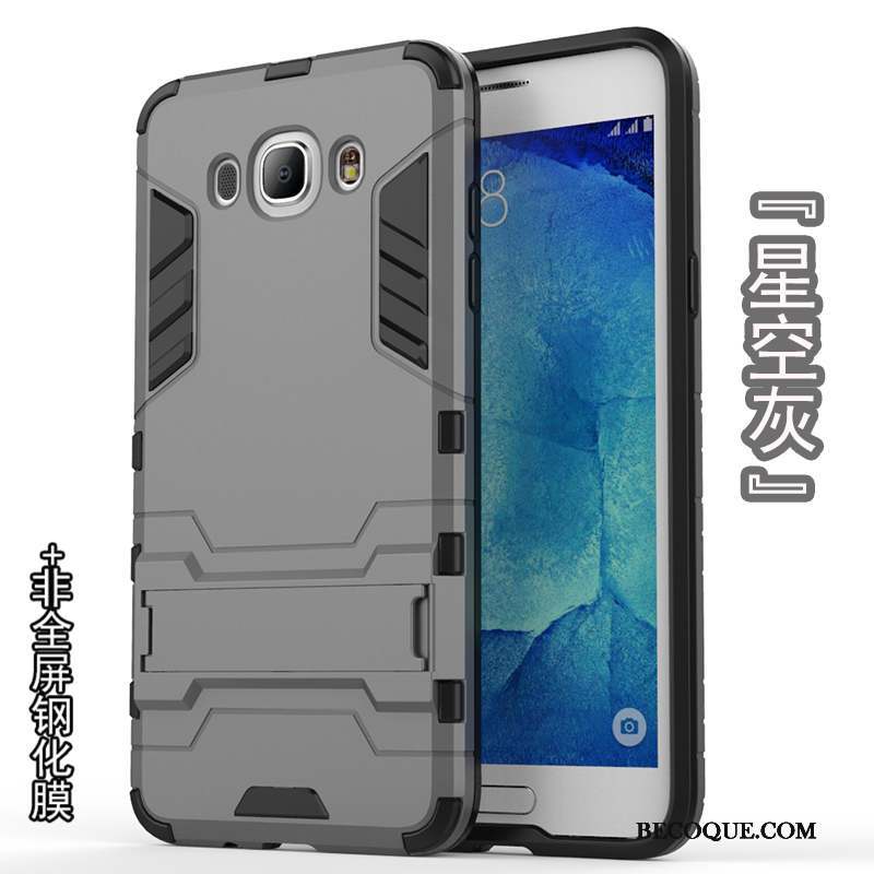 Samsung Galaxy J7 2016 Gris Incassable Téléphone Portable Fluide Doux Coque De Téléphone Protection