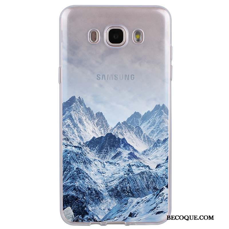 Samsung Galaxy J7 2016 Tendance Coque De Téléphone Étui Silicone Fluide Doux Bleu