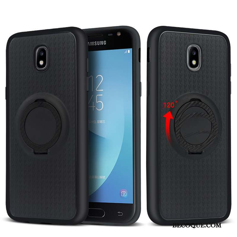 Samsung Galaxy J7 2017 Étui Noir Silicone Tout Compris Coque Protection