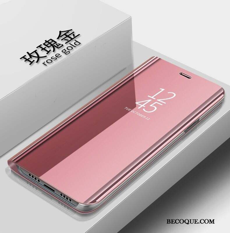 Samsung Galaxy M20 Téléphone Portable Rose Coque Étui En Cuir Fluide Doux Housse
