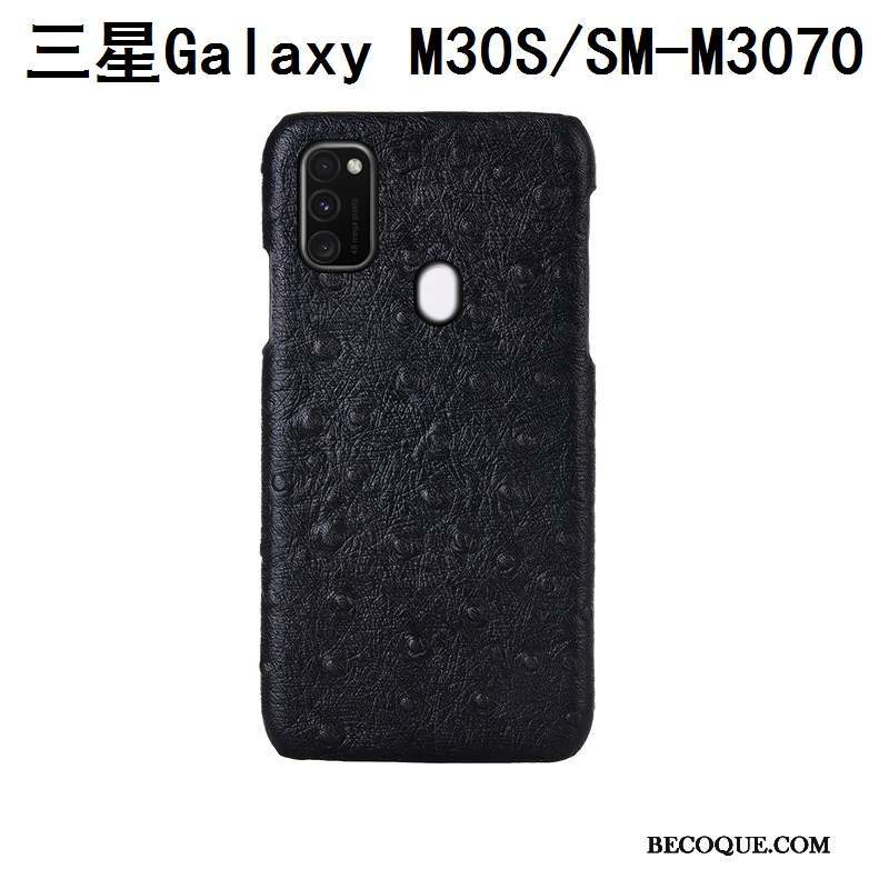 Samsung Galaxy M30s Coque Mode Cuir Véritable Étui Personnalisé Téléphone Portable
