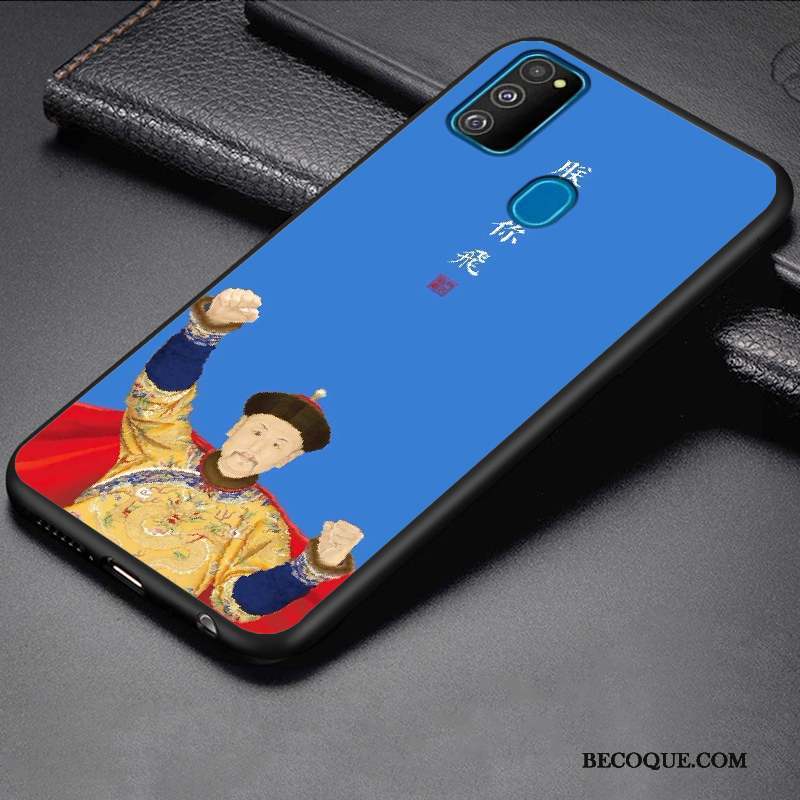 Samsung Galaxy M30s Coque Personnalisé Personnalité Protection Étui Tendance Bleu