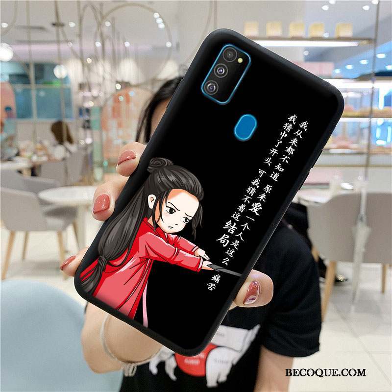 Samsung Galaxy M30s Coque Étui Fluide Doux Tendance Violet Dessin Animé Incassable