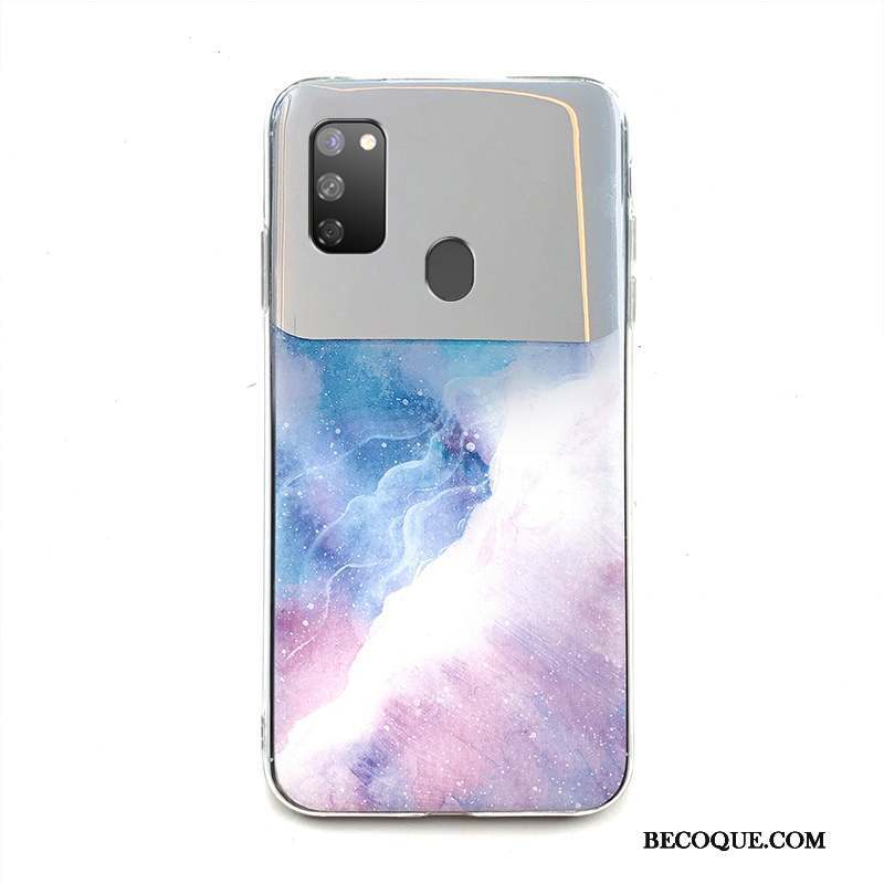 Samsung Galaxy M30s Violet Personnalité Coque De Téléphone Membrane Tempérer Tout Compris