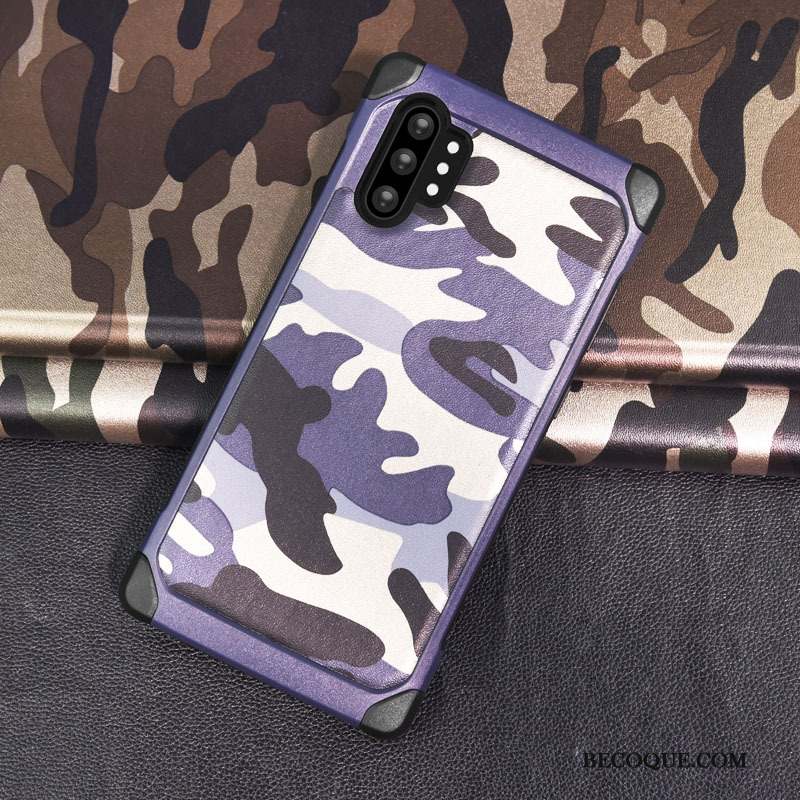 Samsung Galaxy Note 10+ Camouflage Étui Coque De Téléphone Protection Violet