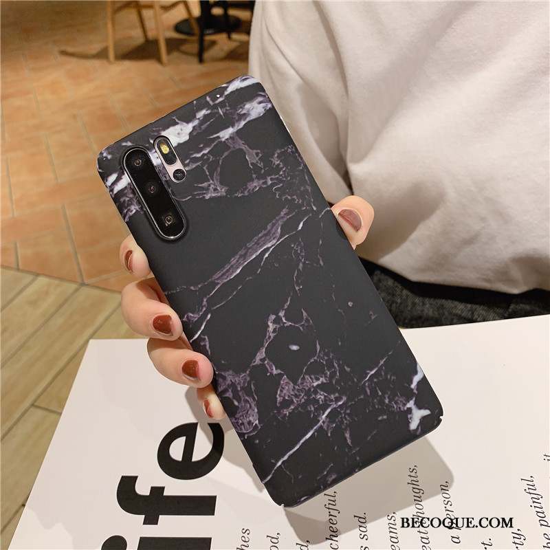 Samsung Galaxy Note 10+ Coque Noir Très Mince Grand Délavé En Daim Art Simple