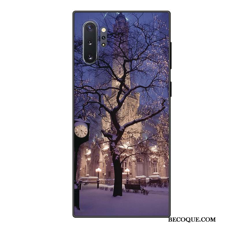 Samsung Galaxy Note 10+ Coque Tout Compris Violet Étui Protection Marque De Tendance Silicone