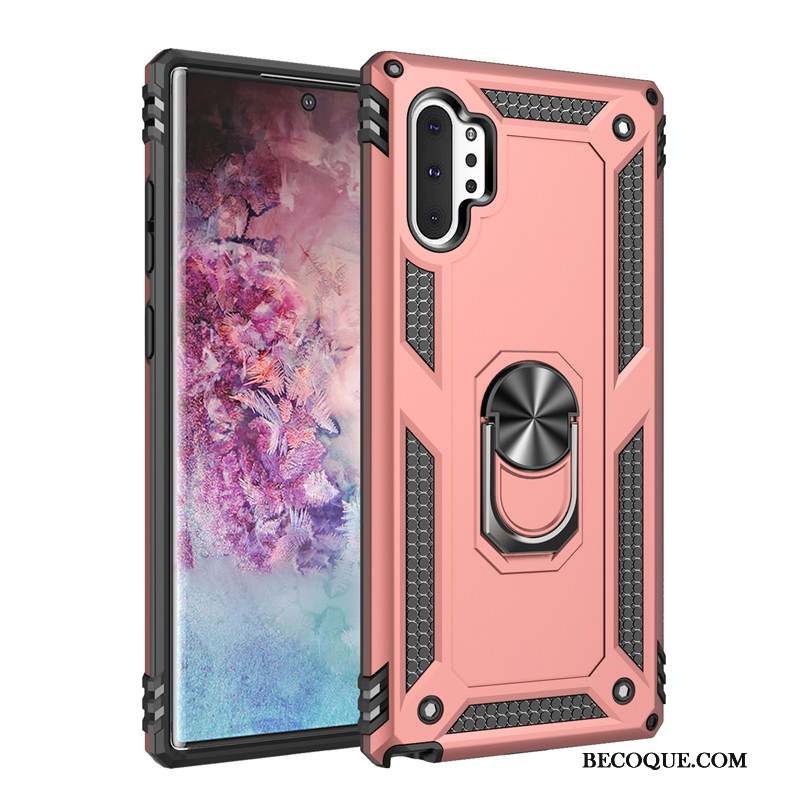 Samsung Galaxy Note 10+ Fluide Doux Coque De Téléphone Boucle Étui Rose Anneau