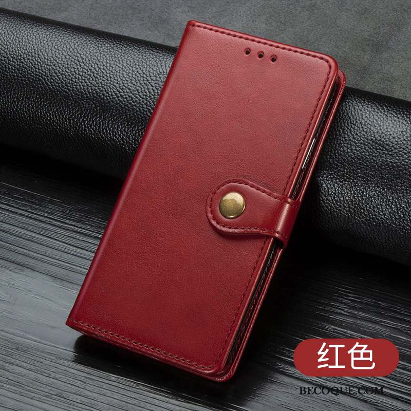 Samsung Galaxy Note 10 Lite Clamshell Rouge Carte Coque De Téléphone Étui En Cuir